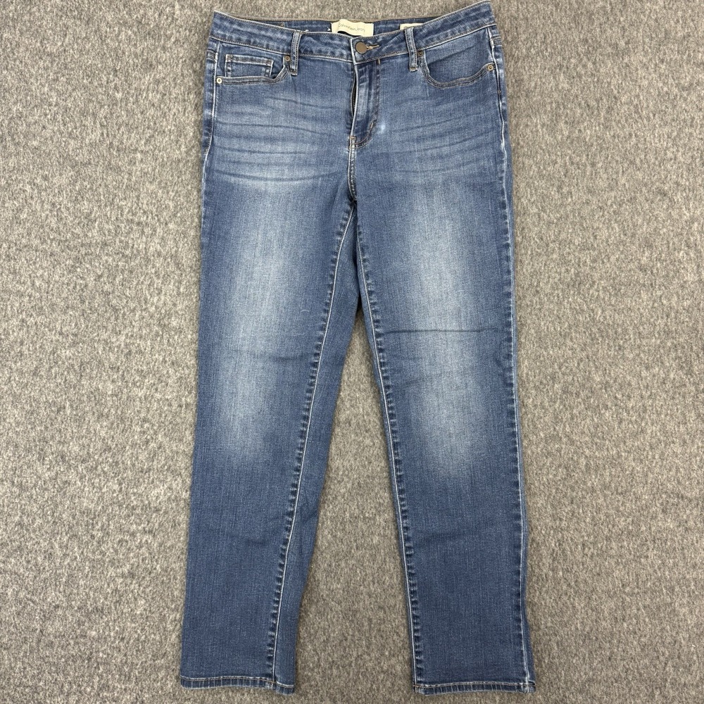 Calvin Klein Jeans Womens 12 Ultimate Skinny Stretch Mid Rise Denim Blue